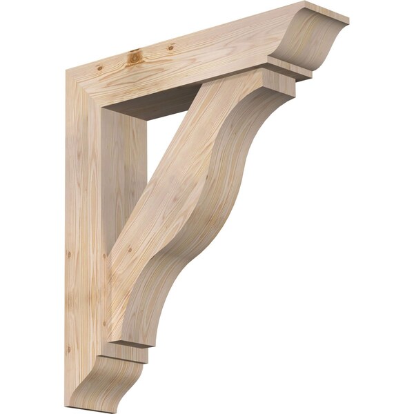 Ekena Millwork Funston Traditional Smooth Bracket w/ Offset Brace, Douglas Fir, 7 1/2"W x 34"D x 38"H BKT0806X34X38FST01SDF - main